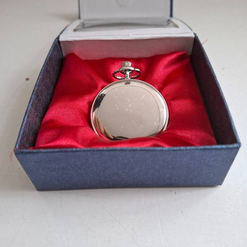 Orologio da tasca in custodie di presentazione - cassa argento, quadrante bianco, lancette nere - Foto 4 di 6