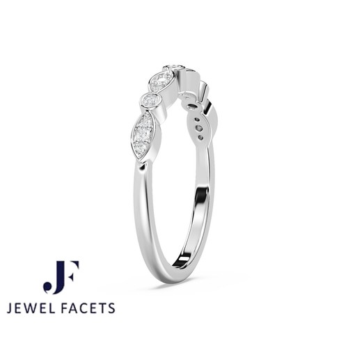 Lab Grown Diamond Engagement Ring Wedding Band IGI Certified Round Cut 14k Gold - Picture 2 of 4