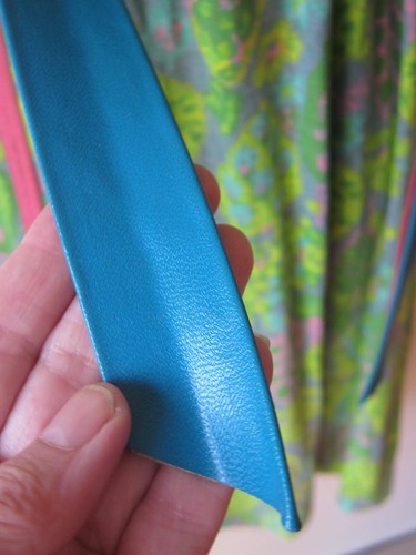 VTG 1960's Bright Colored Linen Sleeveless Dress w/Belts Sz XS or S - Picture 2 of 10