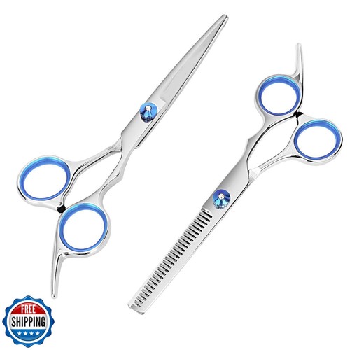 Hair Cutting Scissors and Thinning Shears, 6.5in Professional Stainless Steel