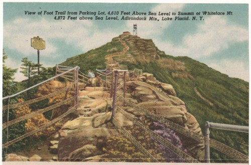 Whiteface Mt Memorial Highway Adirondack Mts NY Linen Folder Postcard, 18 Views - Picture 17 of 20