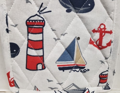 Portavaso Jumbo in cotone (8x8") NAUTICA, FARO, BARCHE, BALENA, ANCORAGGIO, Mabelle, HC - Foto 2 di 6