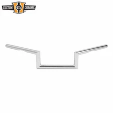 Chrome Handlebar 4" Rise 60's Dimpled Narrow Z-Bar Fit For Harley 1"Clamp New