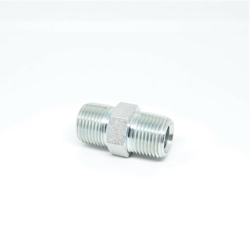 Steel Hex Nipple 3/8 Npt Male Mip Mpt Pipe Fitting Fuel Oil Gas Liquid Air WOG - Picture 4 of 6