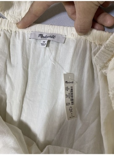 MADEWELL Ruffle-Strap Tiered Midi Dress Open-Back Tie Plus 3X - Picture 5 of 7