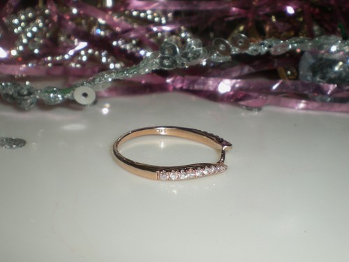 EVER US 14K Rose Gold 1/8ct Diamond Contour Wedding Band Ring KAY ๐ Size 8 - Picture 21 of 23