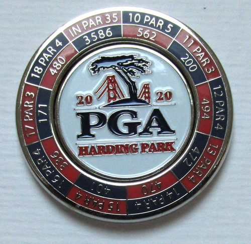 2020 PGA CHAMPIONSHIP @ HARDING PARK LARGE Magnetic Double Sided BALL MARKER - Bild 1 von 4