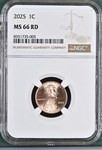 2025 LINCOLN UNION SHIELD CENT PENNY NGC MS66RD BU UNC DETAILED COIN #E