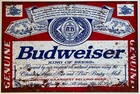 Metal Vintage Style Advertising Wall Sign - Budweiser Bud, 10.5 x 7 inch [BUD1]