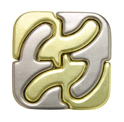 515000 Hanayama Shakuru Cast Square Metal Brainteaser Puzzle Difficulty level 5