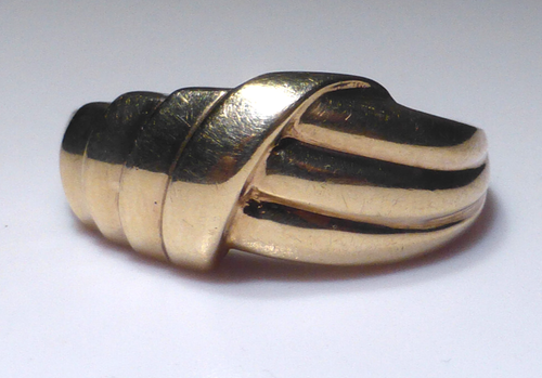 9ct Gold Band Ring 10mm Wide Knot UK Hallmark Sheffield Size R 3.94 gram Boxed - Picture 4 of 24