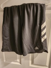 Youth Adidas Shorts Size M Gray w/White Stripes