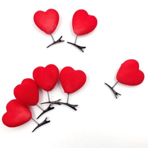 10Pcs Hair Clips Heart Head Bopper Hairpins Cute Bobble Wobble for Girls Kids - Picture 4 of 7
