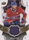 2018-19 Upper Deck - Shea Weber #GJ-SW