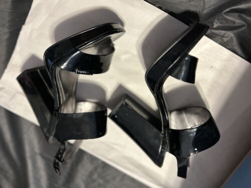 CALVIN KLEIN Womens Black Slingback Strappy High Block Heel Dress Sandal NWOB - Picture 2 of 12