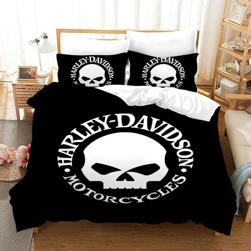 Duvet Covers Motor Harley Davidson Cycles Bedding Set Cover Single Double King Home Garden Duvet Covers Motor Harley Davidson, Harley Davidson King Size Bedding Sets