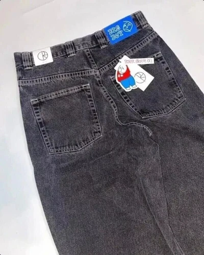 Ukskate Big Boy Jeans Dark Blue Wash Loose Fit Skate Denim Baggy Polar Skate - Picture 5 of 24