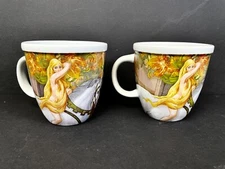 2 Lady Godiva Chocolate Chocolatier Horse and Cottage Tan Yellow