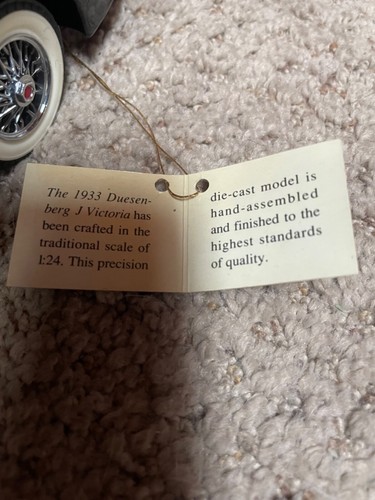 Franklin Mint 1933 Duesenberg J-Victoria Limited Edition Precision Model 1:24 - Picture 16 of 21