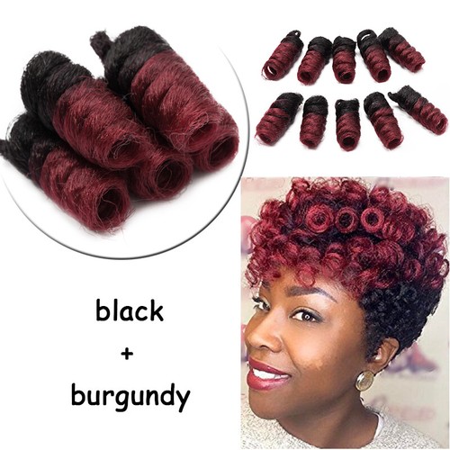 Short Jamaican Bounce Afro Crochet Braiding Hair Extension Spring Twist Curly W3 - Picture 15 of 17