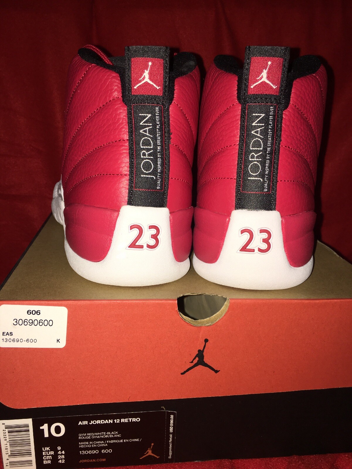New Mens Air Air Air Jordan 12 Retro “Gym Red” Size 10 Red White-Black 130690-600 RARE 776cb3 New Mens Air Air Air Jordan 12 Retro “Gym Red” Size 10 Red White-Black 130690-600 RARE 776cb3