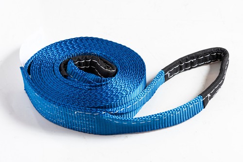 2x Tow Strap 2" Blue 14000lbs 6.5T Car 20ft winch sling recovery 2x20 Mud Snow - Picture 8 of 9