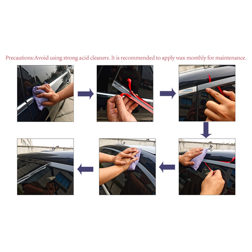 Window Moulding Strip Weatherstrip Decor For Volkswagen ARTEON 2010-2018 2016 - Picture 4 of 4