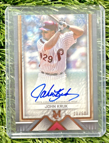 2023 Topps Museum Collection JOHN KRUK On Card Auto /50 Phillies