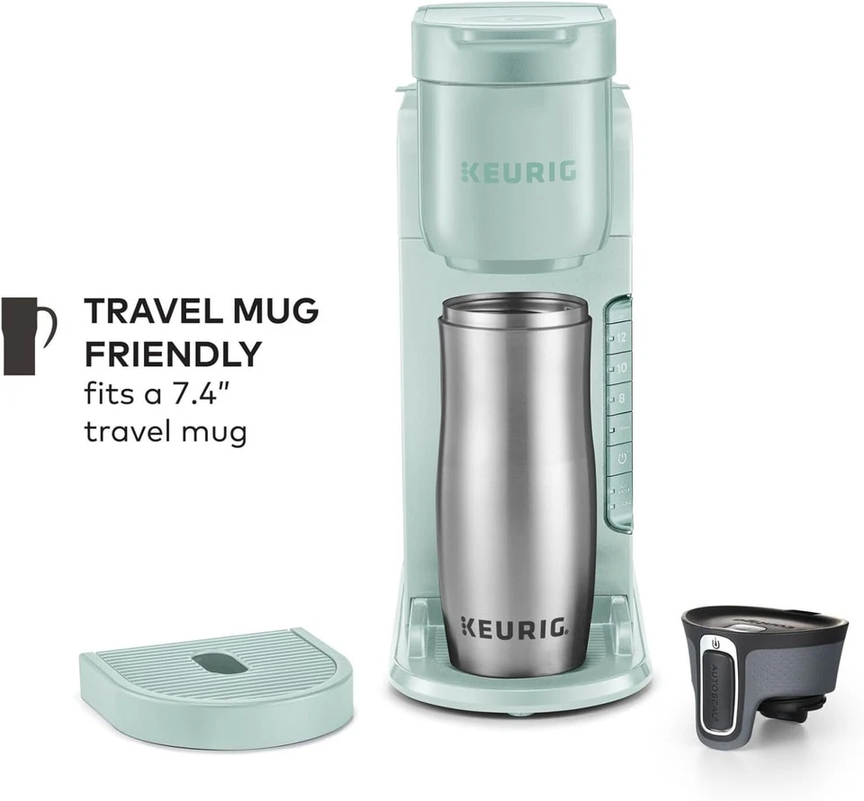 Single Serve K-Cup Coffee Maker 3 Brew Sizes Strong Button 42oz Reservoir Mint - Image 4 of 4