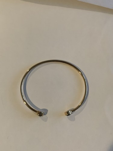 Alex and Ani Emerald Flex Cuff Bracelet Brass Shiny Gold - Picture 2 of 5