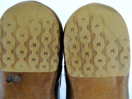 Stivali LL Bean 12 M pelle marrone anatra 6" facili da caccia Maine vintage - Foto 10 di 12