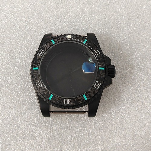 SUB 40MM Watch Case + Frosted Bezel Sapphire Glass for NH35/NH36 Movement - Picture 14 of 19