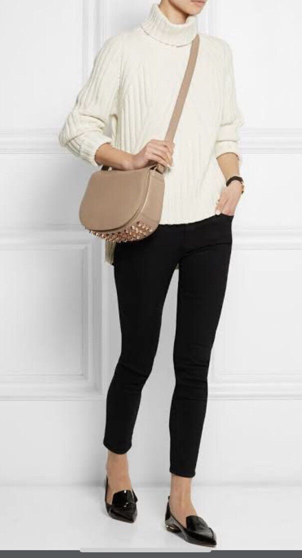 Alexander Wang Lia Beige Studded Leather Messenger Crossbody Alexander Wang Lia Beige Studded Leather Messenger Crossbody