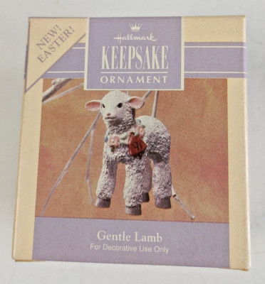 Vintage Dated 1991 Hallmark Easter Ornament Gentle Lamb #20608