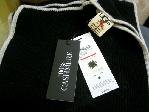 UGG MAONI CASHMERE WOMEN SCRAF BLACK ONE SIZE FIT ALL - Picture 3 of 3