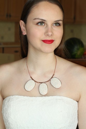 Kate Spade NY Pave The Way Triple Pendant Statement Necklace Rose Gold AB Sparks - Picture 2 of 11