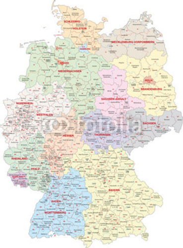 Bild auf Leinwand Deutschland, Wahlkreise Bundestagswahl 2013 Bild auf Leinwand Deutschland, Wahlkreise Bundestagswahl 2013