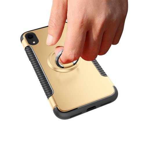 For iPhone X/7/8/8 Plus/11/12/13 Slim Case Magnetic Shockproof Ring Holder Stand - Picture 18 of 33