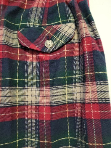 Talbots Vintage Plaid Bermuda Shorts Flannel Size 10 Petite Green Red Holiday - Picture 6 of 7