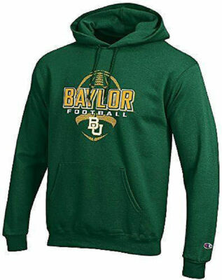 Baylor Bears Green Football Powerblend Screened Hoodie Sweatshirt by  Champion