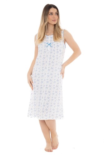 Suzy & Me Pure Cotton Butterfly Print Sleeveless Nightie - Picture 12 of 22