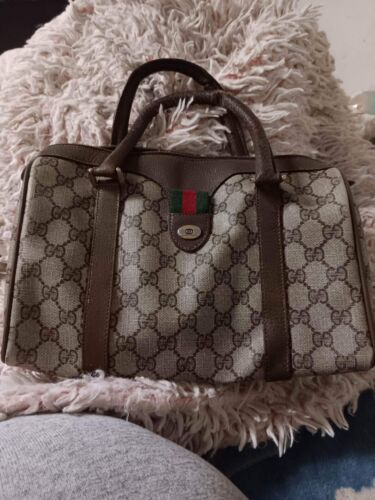 Gucci Vintage 80s Speedy Boston Leather Top Handle Bag