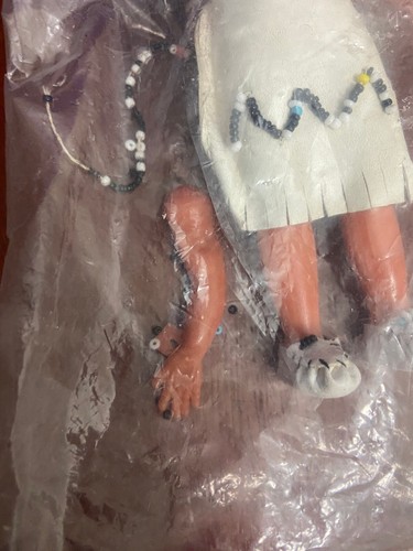 Vintage 7" Hong Kong Native American Style Souvenir Doll w/ Baby – Beaded Outfit - Picture 2 of 5