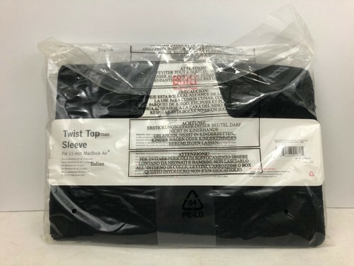 Built Twist Top Sleeve For 11 Inch Macbook Air Black NEW Checkpoint Friendly - Picture 3 of 3