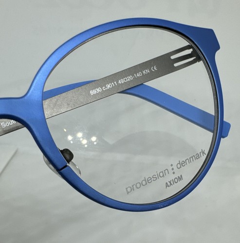 NEW PRODESIGN Denmark Eyeglass 6930 Blue Aluminum Front Frame Axiom Collection - Picture 8 of 15