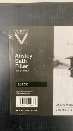 VURTU Anstey Bath Filler, 1/4 Turn, Dual Lever Ceramic Disc, High/ Low Water Pre - Picture 2 of 4
