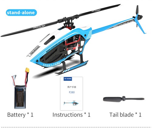 YXZNRC F280 2.4G 6CH 6 ejes giroscopio 3D sin escobillas Flybarless RC helicóptero avión - Imagen 21 de 27