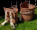 Back Carrier Basket 2 Large Variants! Hay Basket Pine Carrier Wicker Back Basket