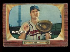 1955 Bowman #217 Del Crandall - GD