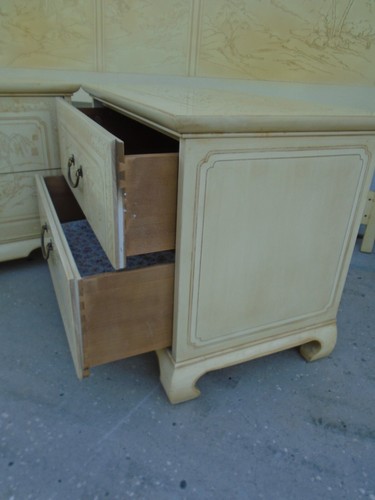 Asian Drexel Pair Nightstands Connoisseur 2 Ming Dynasty Chow Emperor Pagoda - Picture 13 of 16
